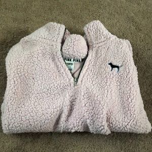 Pink Victoria’s Secret Quarter Zip Hoodie